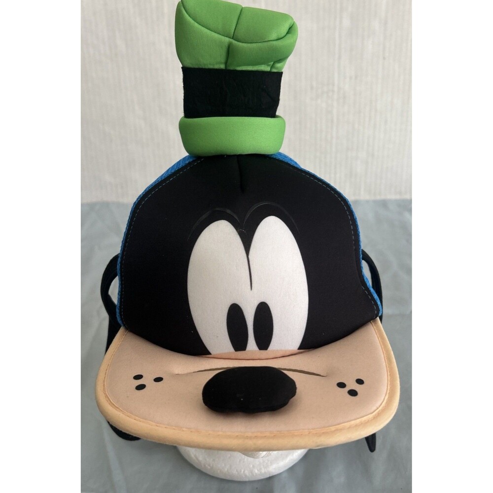 Disney Parks Goofy Face Hat Foam Mesh Cap Ears Adult Adjustable Size Trucker